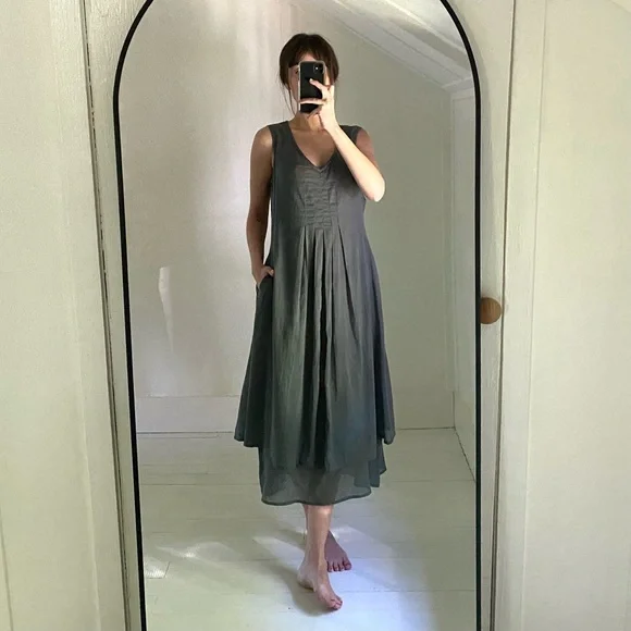 Dolma | Dresses | Dolma Layered Knit Midi House Dress Nwt | Poshmark